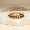 Gold Plated Rudraksha Chain Bracelet - 6mm