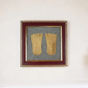 Lakshmi Ji Charan Paduka On Raw Pyrite Frame